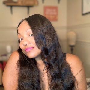 100% Virgin Indian Wave lace closure wig 24 inches